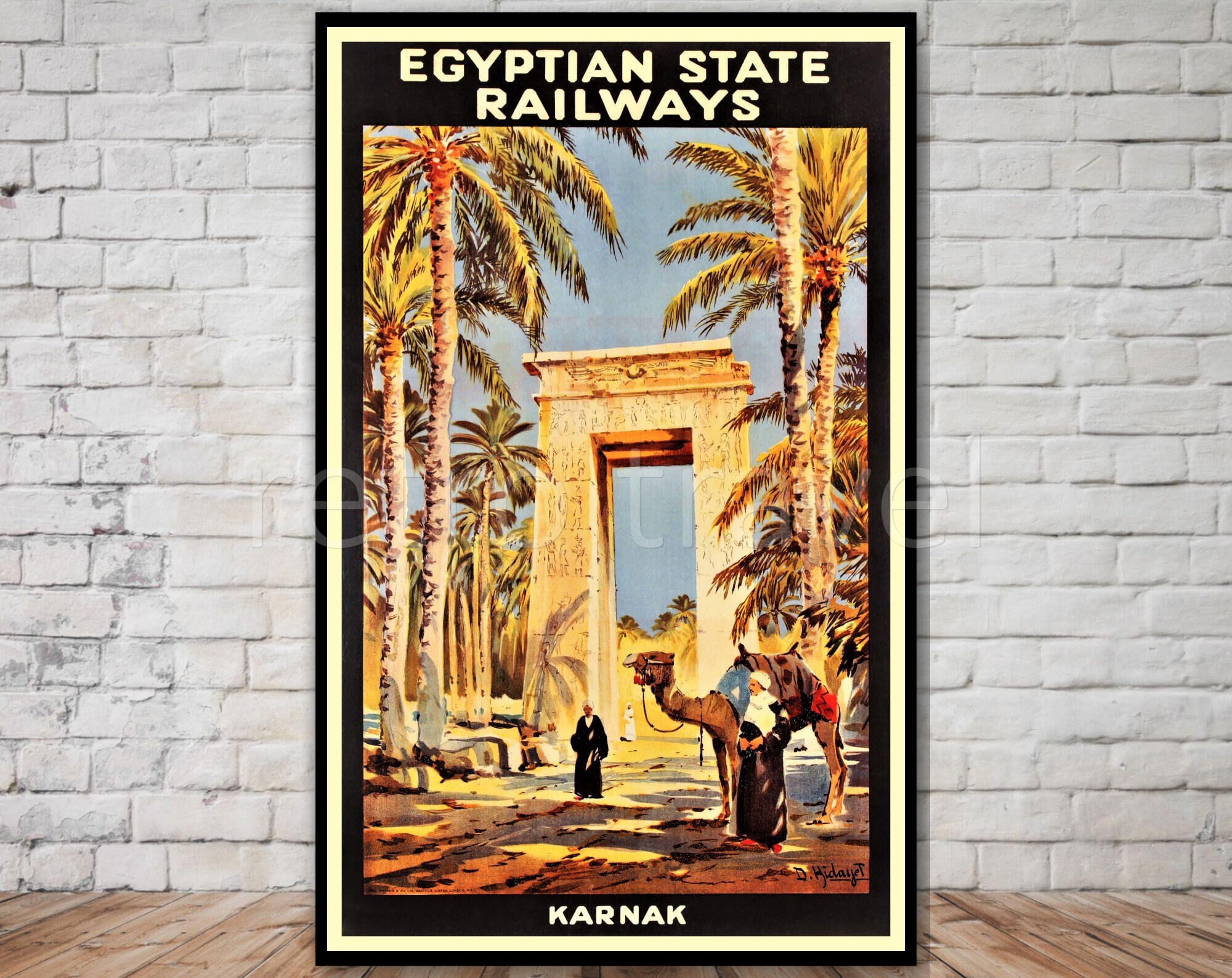 Karnak Egypt Travel Poster, Egyptian State Railways, INSTANT DOWNLOAD, retro travel digital print, printable poster, wall art, 11x17, 12x18