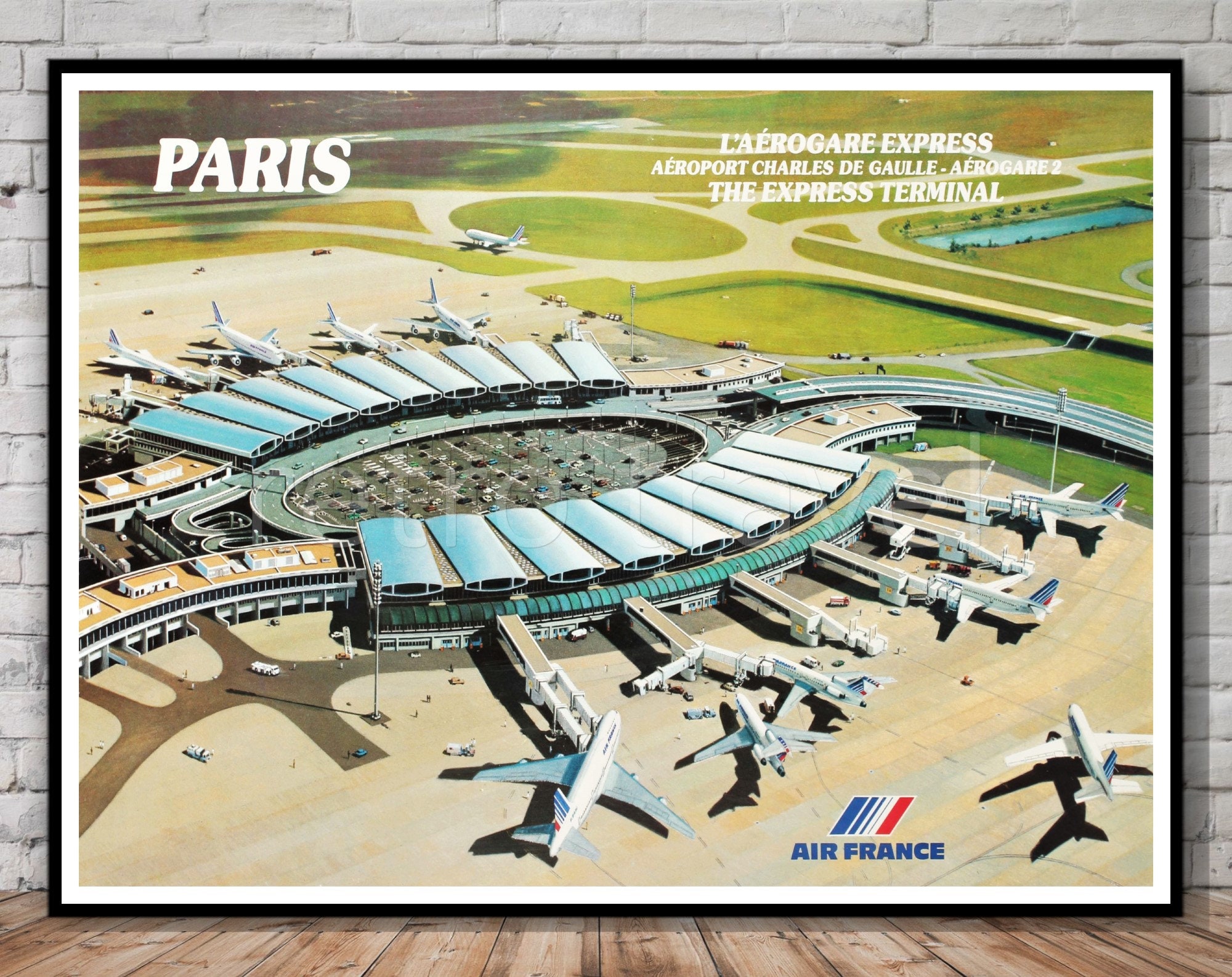 Paris Airport Poster - Etsy | Poster