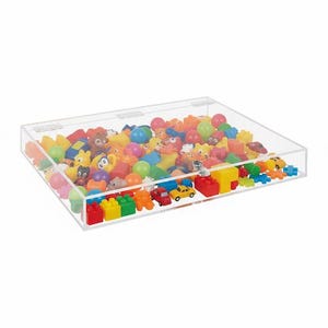 Clear Acrylic Display Tray With Camlock - 3/16" Thick bild 2