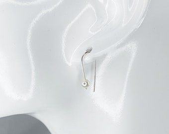 Minimalistic Earrings / Sterling Silver Earrings / Bridal Set Earrings / Threader Drop Earrings / Simple Cute Earrings / Christmas Gift