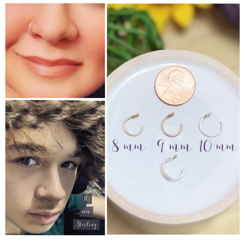 Fake Nose Rings 4 / Clip on Nose Ring / Minimalist Nose Ring Etsy