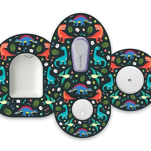 Dinosaur Diabetes Patches for Freestyle Libre 1, 2 and 3, Dexcom G6 and G7 & Omnipod, Diabetes Pump and CGM Patch