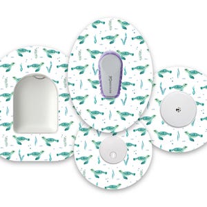 Turtles Diabetes Patches for Freestyle Libre 1, 2 and 3, Dexcom G6 and G7 & Omnipod, Diabetes Pump and CGM Patch