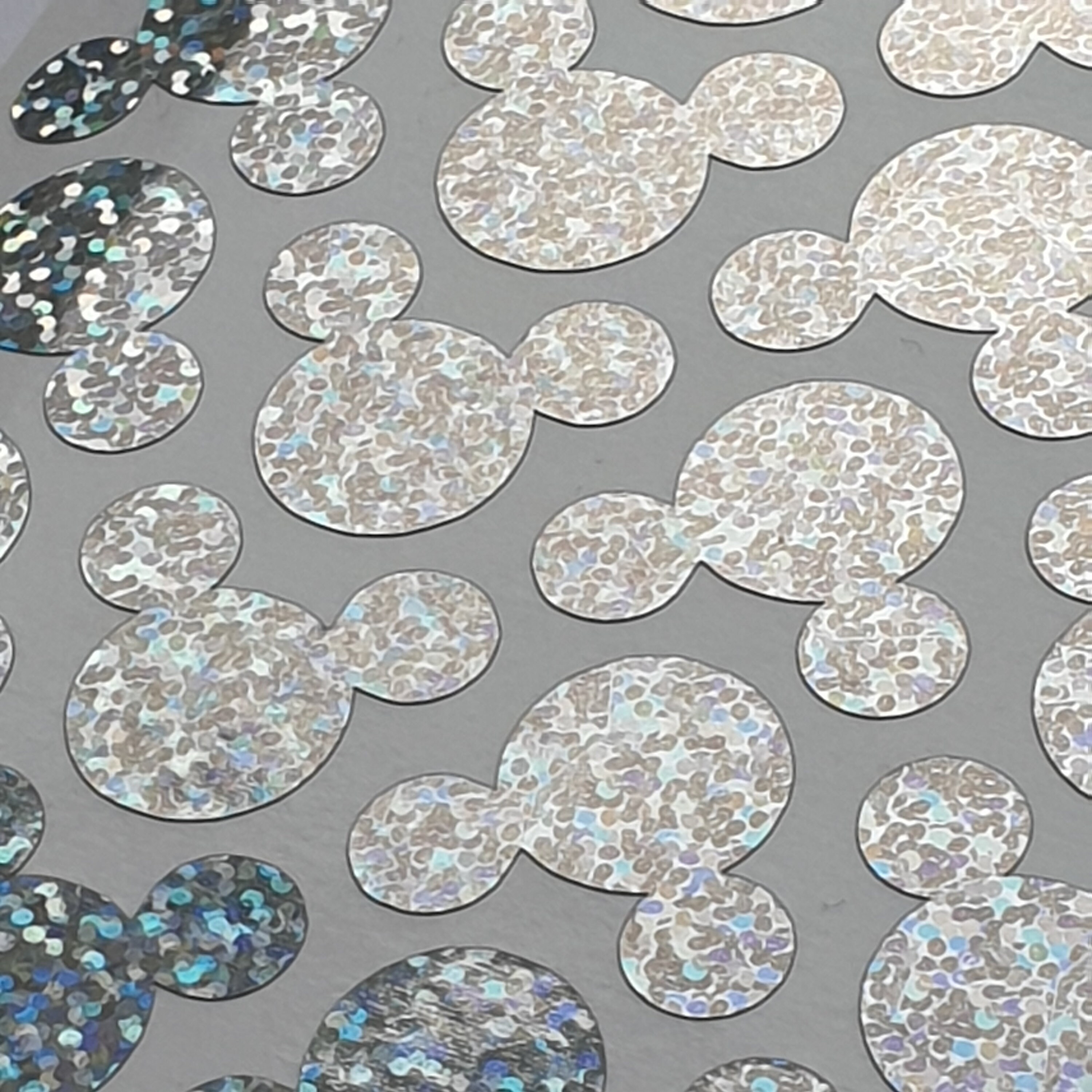 Mickey Mouse Silver Holographic Sparkle Vinyl Stickers Etsy