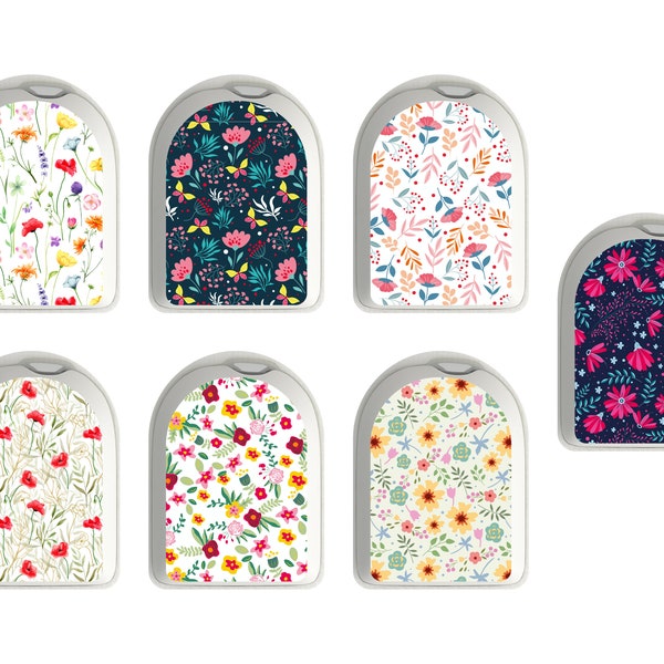 Floral Omnipod Diabetes Pump Topper Stickers, Flowers, Flowery