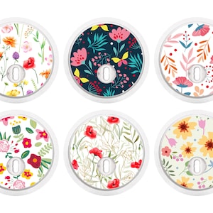 Set of 12 Floral Freestyle Libre 3 Diabetes Sensor Stickers, Flowers, Flowery