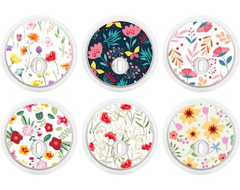 Set of 12 Floral Freestyle Libre 3 Diabetes Sensor Stickers, Flowers, Flowery