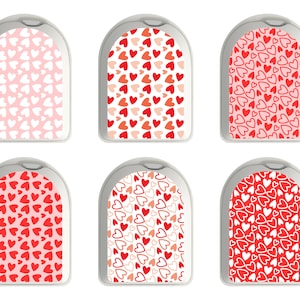 Hearts Omnipod Diabetes Pump Topper Stickers, Hearts, Red, Pink, Valentines, Love