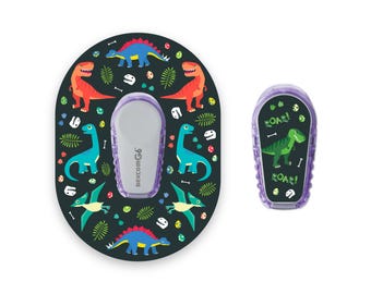 Dinosaurier Dexcom G6 Diabetes Patches, Medizinisches Klebeband CGM Patch mit passenden Vinyl Center Sticker