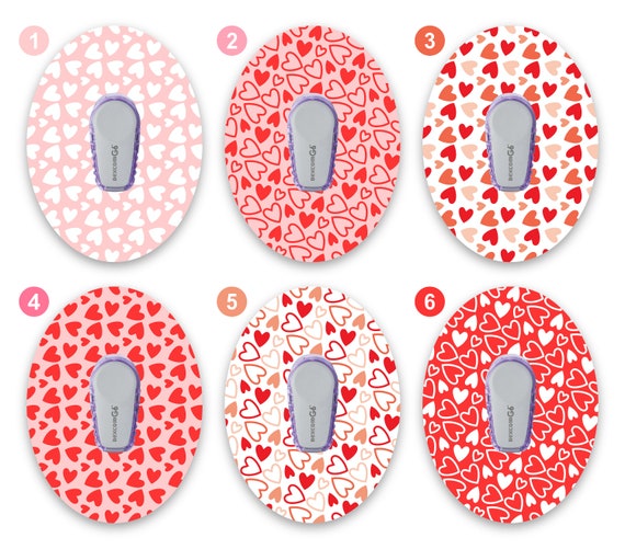 Ensemble D'autocollants Dexcom G6 « Cœurs Volants