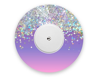 Purple Ombré Printed Glitter Effect Freestyle Libre 2 Diabetes Patch, Medical Tape CGM Sticker
