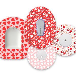 Hearts Diabetes Patches for Freestyle Libre 1, 2 and 3, Dexcom G6 and G7 & Omnipod, Diabetes Pump and CGM Patch