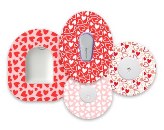 Hearts Diabetes Patches für Freestyle Libre 1, 2 und 3, Dexcom G6 und G7 & Buslipod, Diabetes Pump und CGM Patch