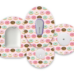 Donuts Diabetes Patches for Freestyle Libre 1, 2 and 3, Dexcom G6 and G7 & Omnipod, Diabetes Pump and CGM Patch, Doughnut