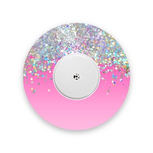 Pink Ombré Printed Glitter Effect Freestyle Libre 2 Diabetes Patch, Medical Tape CGM Sticker