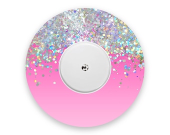 Pink Ombré Printed Glitter Effect Freestyle Libre 2 Diabetes Patch, Medical Tape CGM Sticker