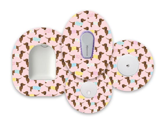 Dachshund Diabetes Patches for Freestyle Libre 1, and 3, Dexcom