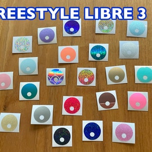 Set of 15 Freestyle Libre 3 Diabetes Sensor Stickers, Mix and Match Colours