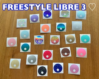 Set van 15 Freestyle Libre 3 Diabetes Sensor Stickers, Mix en Match Kleuren