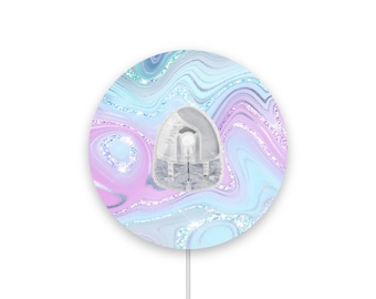 Aqua Pink Marble Sparkle Effekt Infusionsset Diabetes Patches, Pflaster