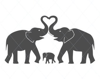 Download Elephant Family Svg Etsy