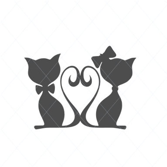 Download Couple Svg Couple Cut File Couple Vector Cat Svg Gato Svg Etsy PSD Mockup Templates