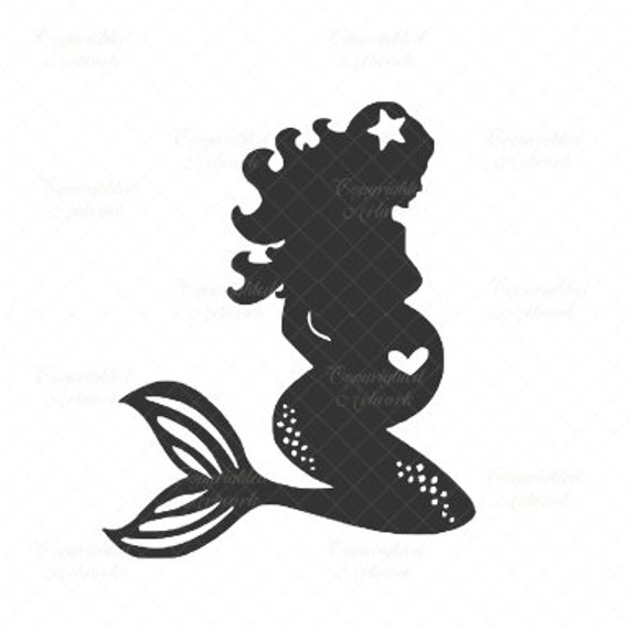 Pregnant Mermaid Svg Pregnant Mermaid Cut Filepregnant Etsy