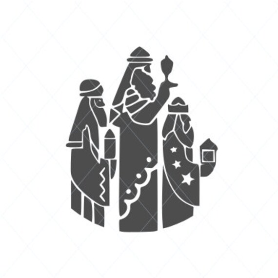 Three Kings Svg Three Kings Cut File Christmas Svg Nativity Etsy