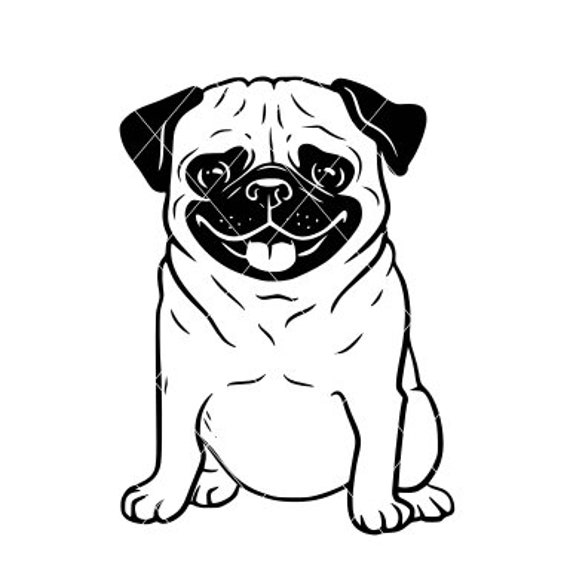 Download Cute Puppy Svg Pug Svg Pug Cut File Puppy Vector Dog Svg Etsy