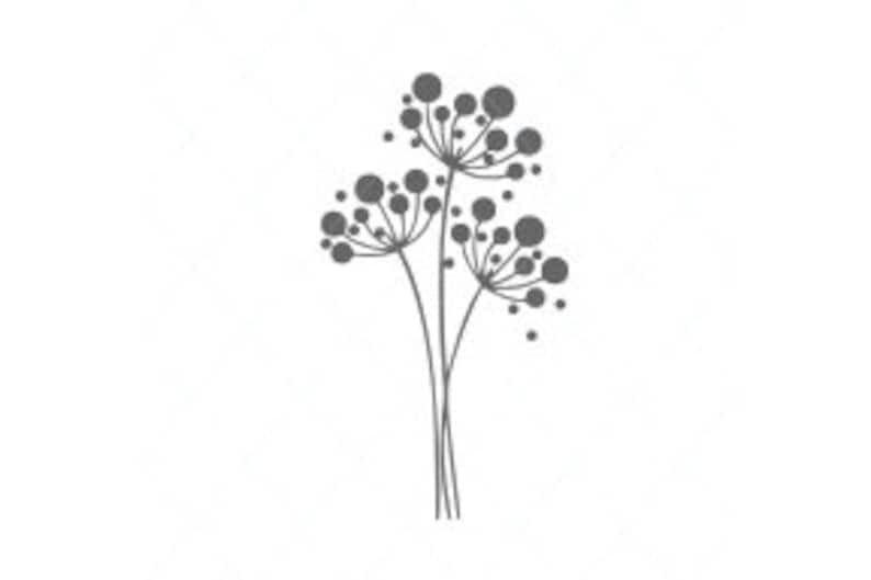 Beautiful flowers svg flower cluster svg dandelion svg Etsy