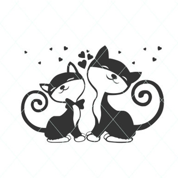Download Couple Svg Couple Cut File Couple Vector Cat Svg Gato Svg Etsy Yellowimages Mockups
