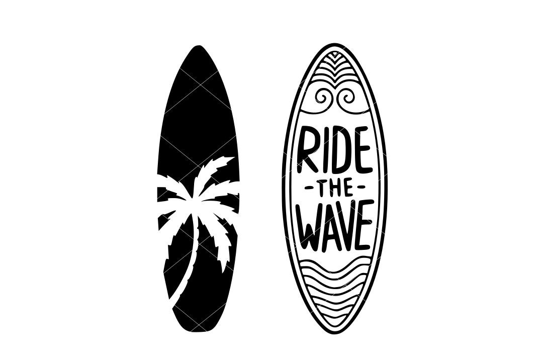 Surfboards SVG Surfer Surf board silhouette Summer Beach Etsy