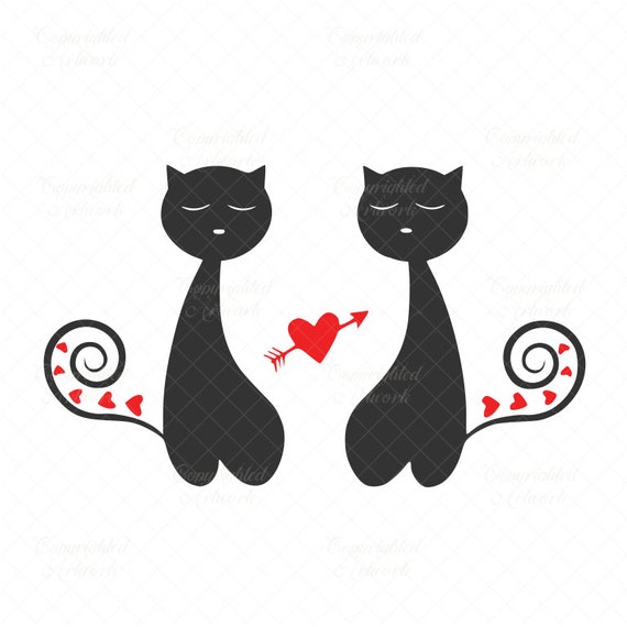 Download Couple Svg Couple Cut File Couple Vector Cat Svg Gato Svg Etsy PSD Mockup Templates