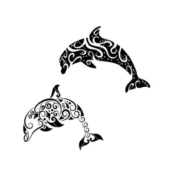 Dolphin Svg Dolphin Cut File Dolphin Vector Dolphin Mandala Swimming Dolphins Sea Creature Beach Svg Playing