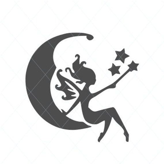 Download Moon And Stars Svg Half Moon Stars Fairy Whimsical Etsy