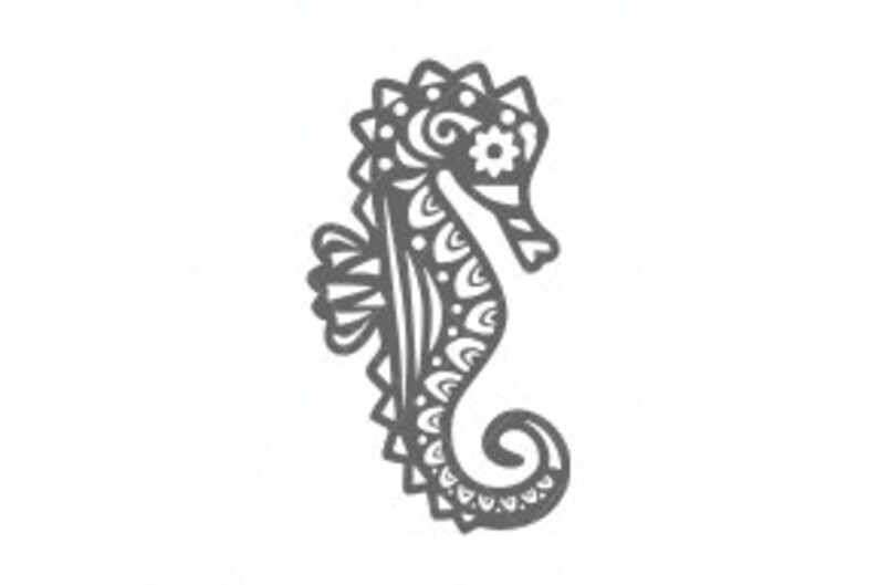 Download Seahorse mandala underwater seahorse decal sea creature | Etsy