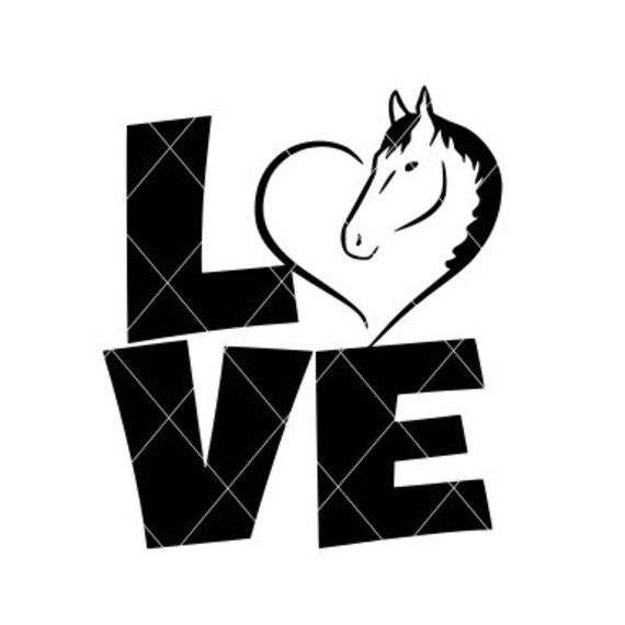Download Horse Svg Horse Love Svg Horse Cut File Horse Vector Heart Etsy