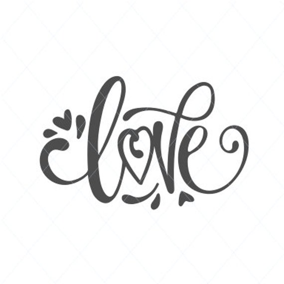 Download Love Svg Love Text Love Word Svg Valentine Svg Heart Svg Etsy