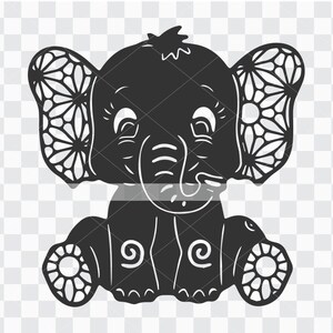 Download Elephant Svg Elephant Cut File Elephant Vector Pregnant Etsy