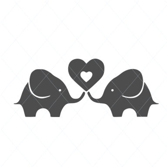Elephant Svg Elephant Cut File Elephant Vector Elephant Silhouette Couple Svg Elephant Decal Baby Shower Svg
