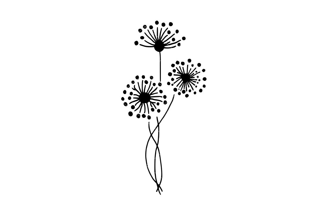 Beautiful flowers svg flower cluster svg dandelion svg Etsy