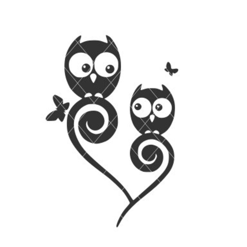 Download Cute owl svg owl on a tree branch owl cut file owl vector | Etsy