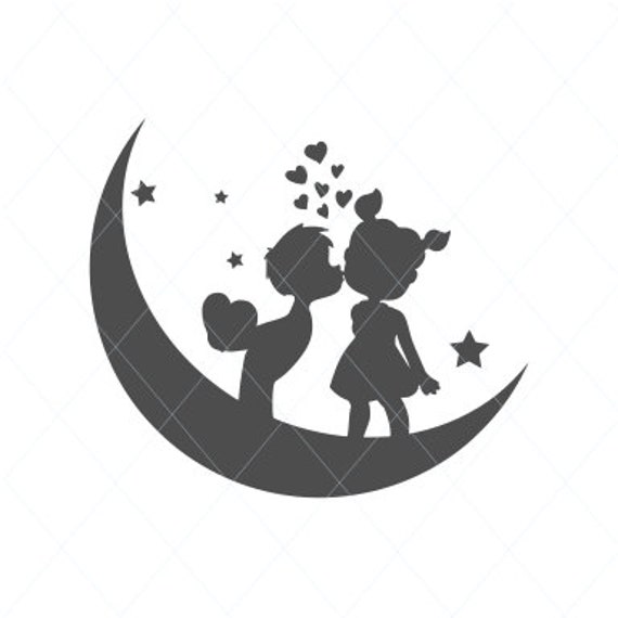 Couple Svg Cute Lovers Moon And Stars Kiss Svg Boy And Etsy Couple Svg Cute Lovers Moon And Stars Kiss Svg Boy And Etsy