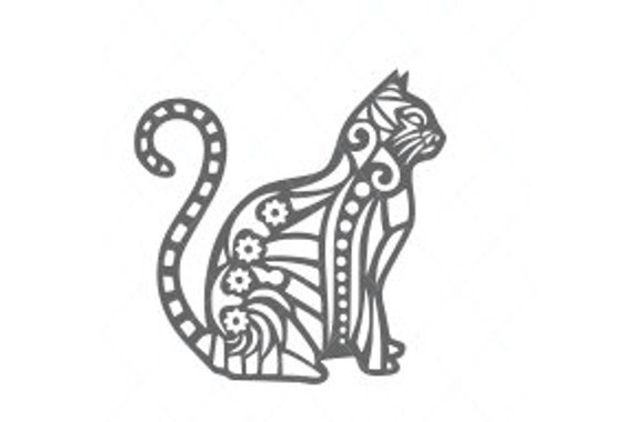 Download Cat Mandala Svg Cat Mandala Cut File Cat Lover Cat Etsy