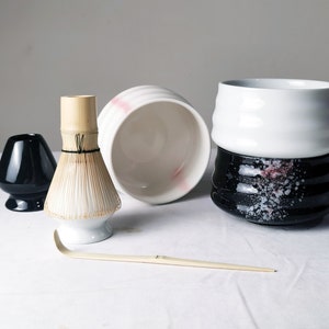 Matcha Whisk Starter Set - Chawan Matcha Bowl, Tea Whisk, Chashaku, Sp