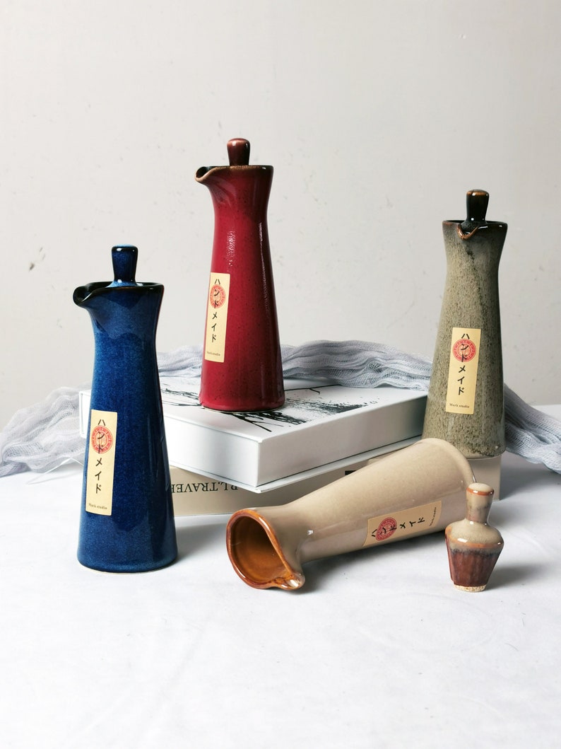 Japanese Style Pottery Soy Sauce Bottle.ceramic Kitchen Etsy