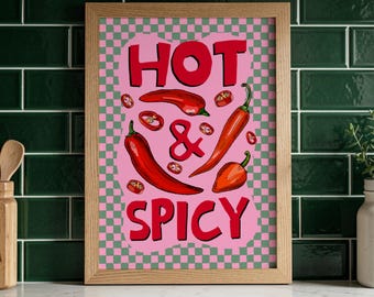 Hot & Spicy Chilli Print: Vegetable Kitchen Art
