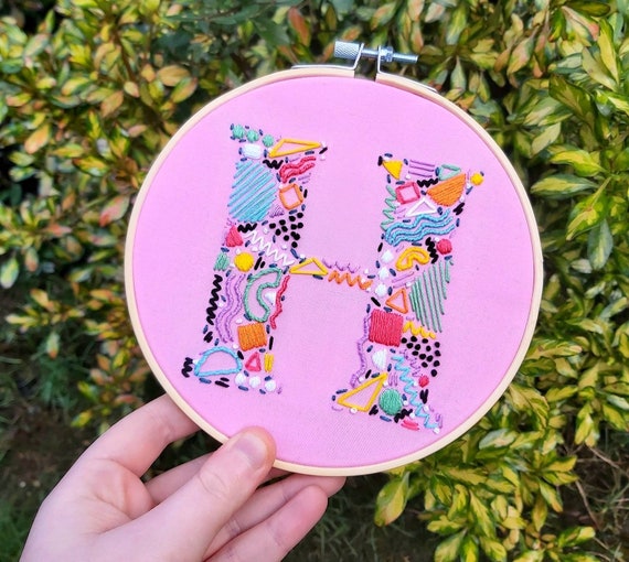 Custom Embroidery Hoop Fully Personalised Embroidery Hoop Etsy