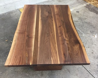 Live edge black walnut coffee table