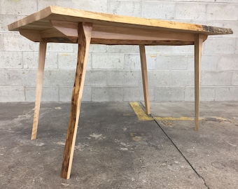 Red maple table live edge